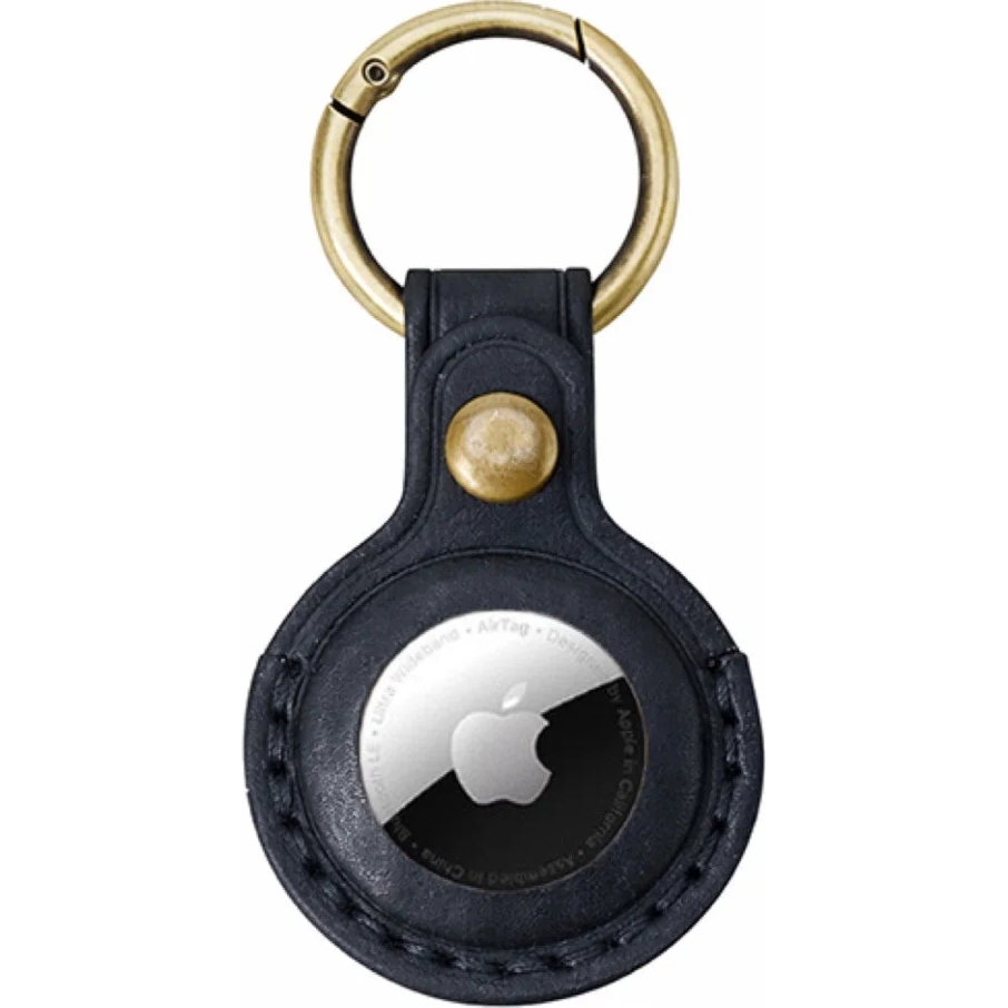 Etui / brelok Mobile Origin AirTag Leather Keychain A6 do Apple AirTag, czarne