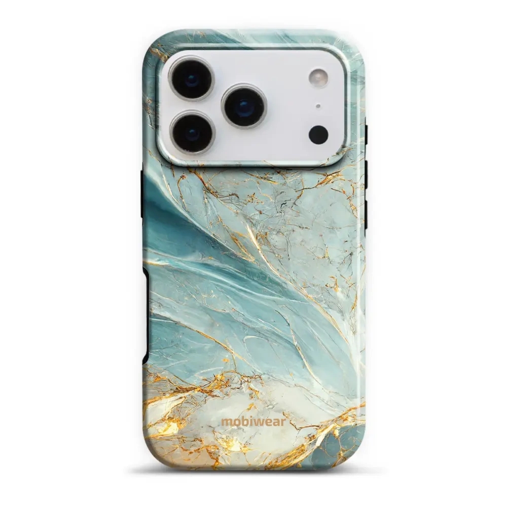 Etui ochronne do iPhone 17 Pro, Mobiwear Elite Pro, żyła lazuru