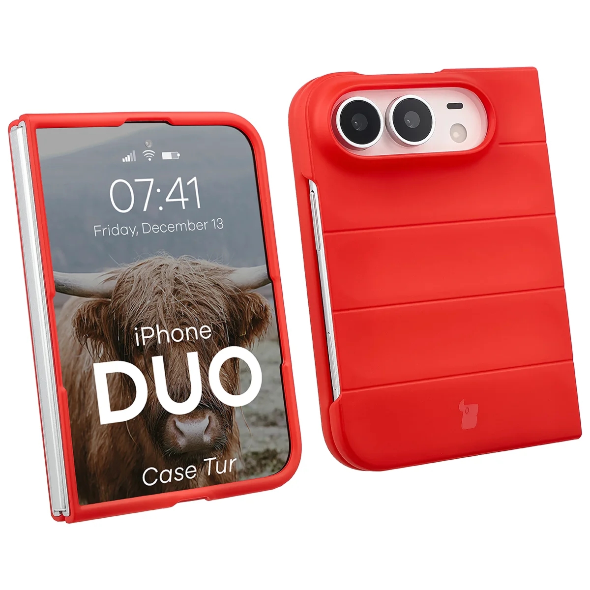 Pancerne etui Bizon Case Tur do iPhone Duo, czerwone