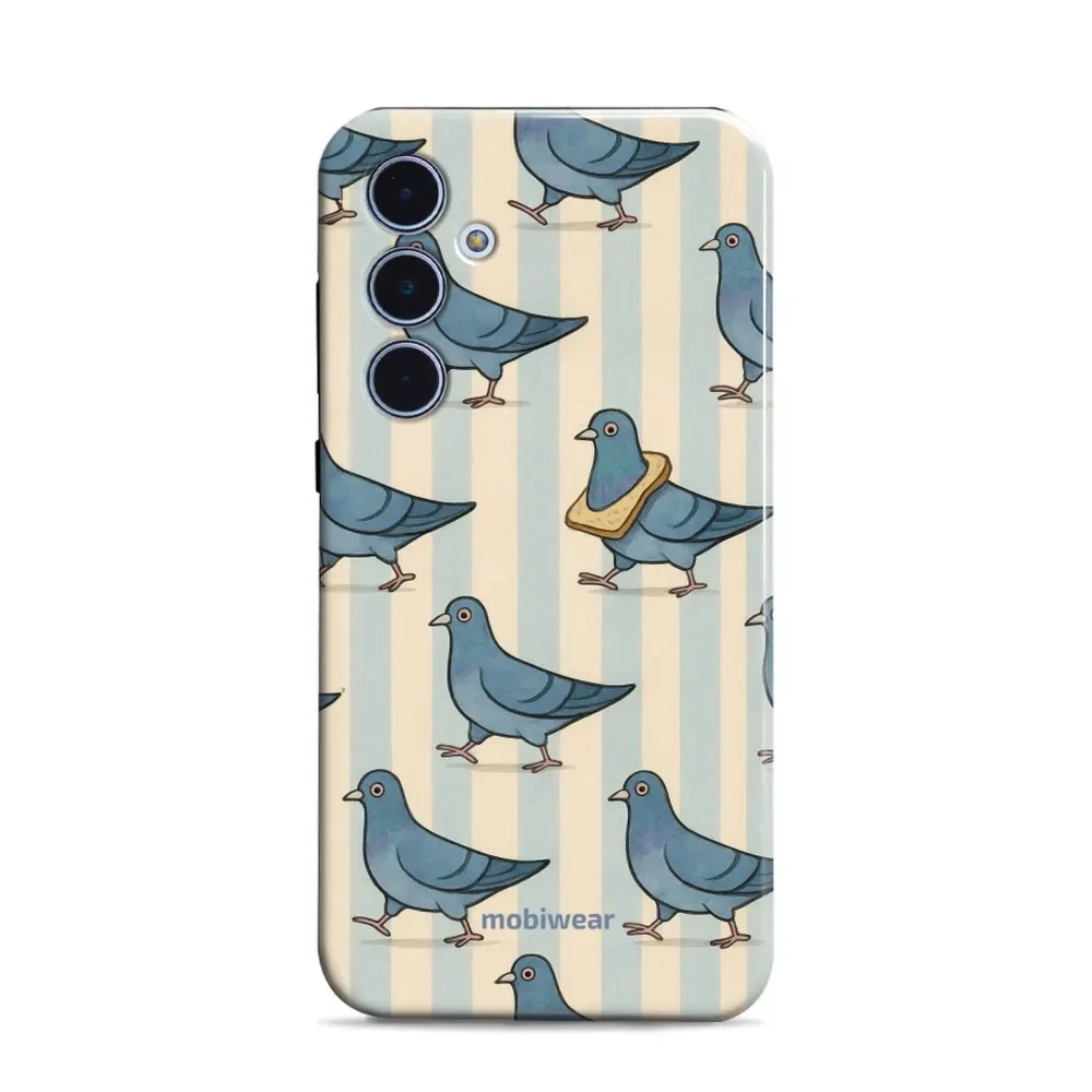 Etui ochronne do Galaxy A35 5G, Mobiwear Elite Pro, błękitne gołębie