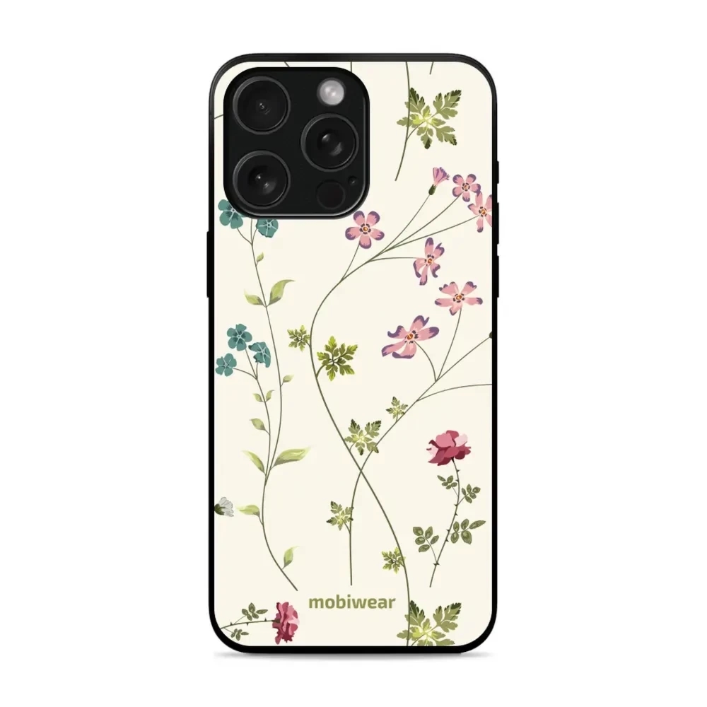 Etui ochronne do iPhone 15 Pro, Mobiwear Glossy Case, sielski kwiat