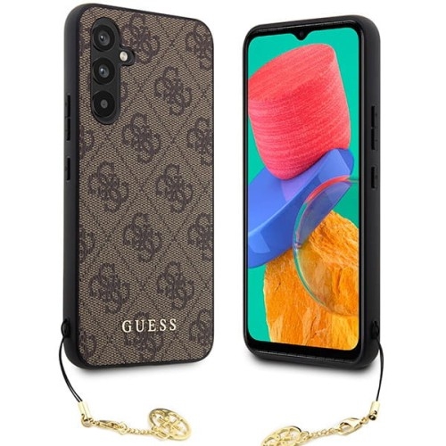 Image of Etui Guess 4G Charms Collection do Galaxy A54 5G, brązowe