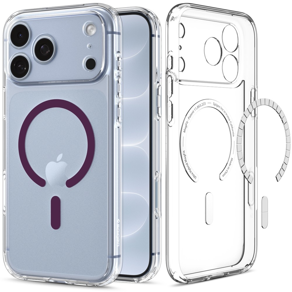 Etui Spigen Ultra Hybrid Mag do MagSafe do iPhone 18 Pro / 17 Pro, przezroczysto-fioletowe