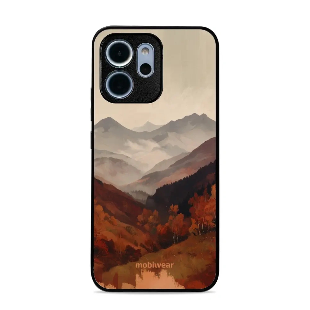 Etui ochronne do OPPO Reno14 FS, Mobiwear Glossy Case, mglista dolina w górach
