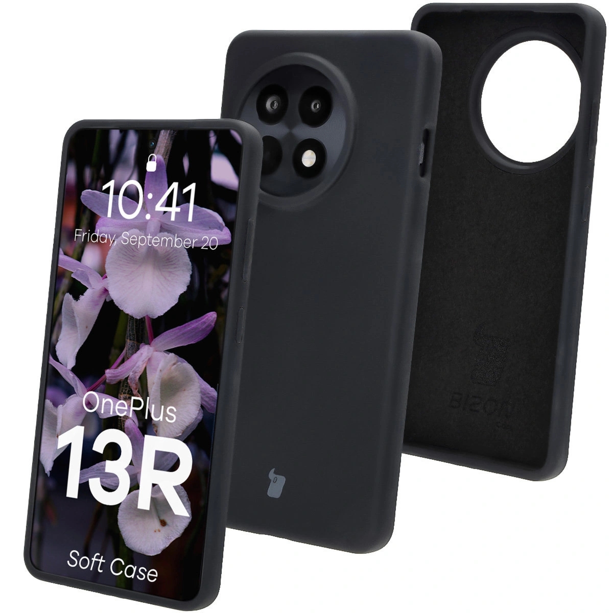 Silikonowe etui Bizon Soft Case do OnePlus 13R, czarne