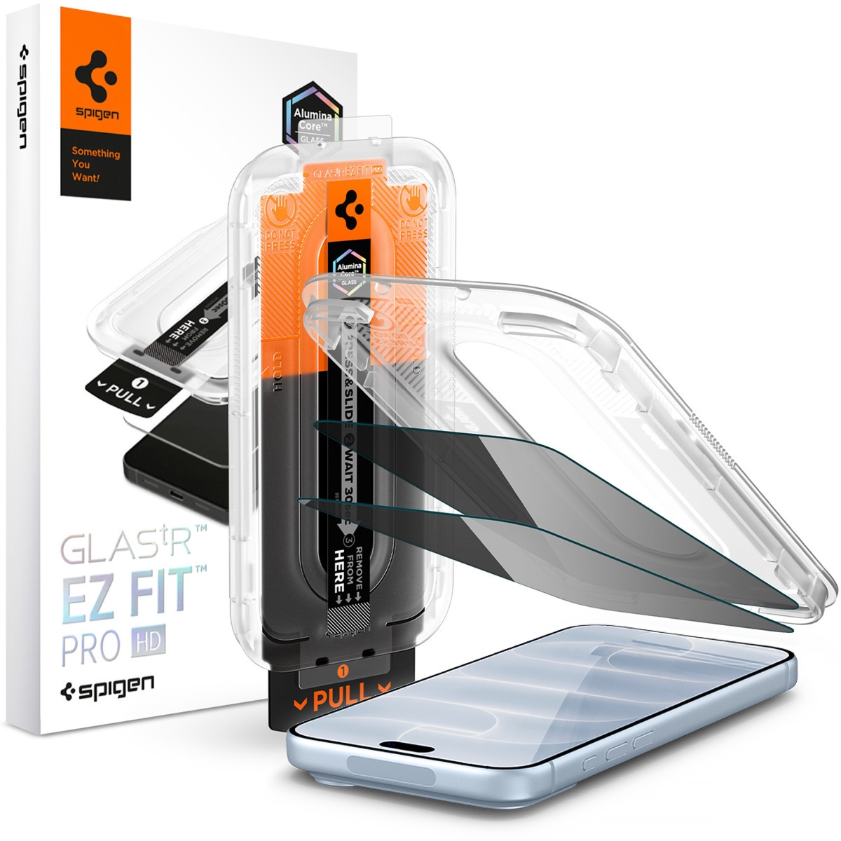 OUTLET: Szkło prywatyzujące do etui + Aplikator Spigen Glas.tR EZ Fit Pro Privacy 2-Pack (AC) do iPhone 18 Pro Max