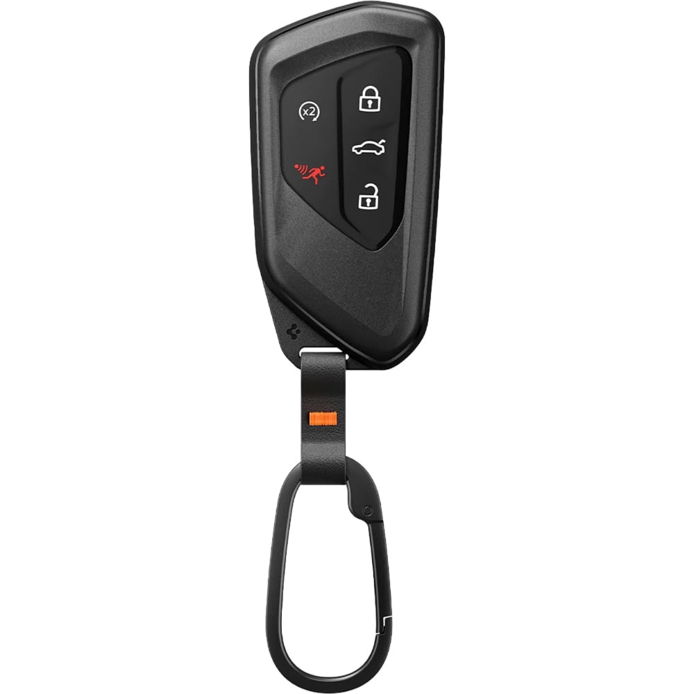 Etui na kluczyk samochodowy do Volkswagen / Seat / Škoda, Spigen VK100 Key Fob Case + karabińczyk, czarne