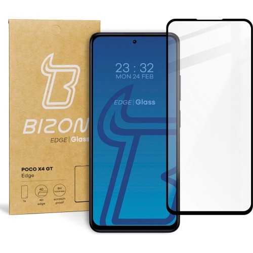 Image of Szkło hartowane Bizon Glass Edge do Xiaomi Poco X4 GT, czarne