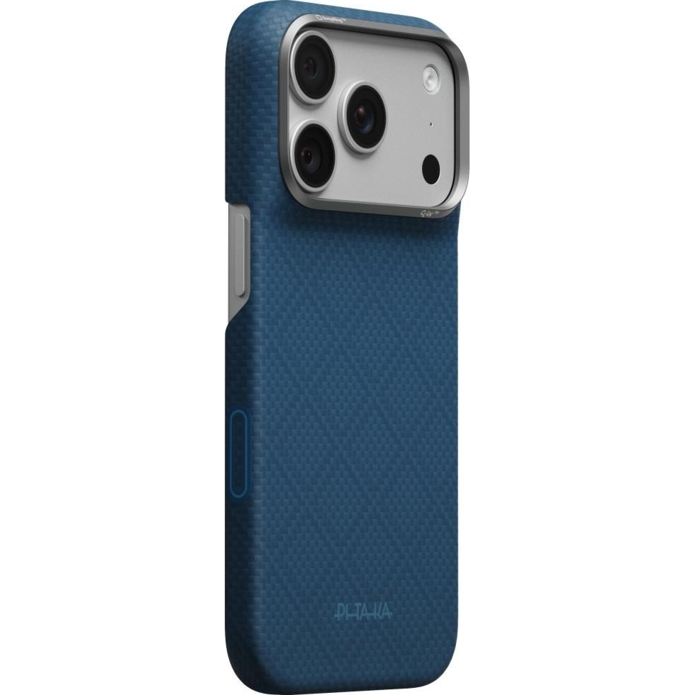 Etui aramidowe Pitaka Edge Ultra-Slim Case PitaTap do MagSafe, do iPhone 18 Pro Max / 17 Pro Max, burgundowe ze wzorem w romby