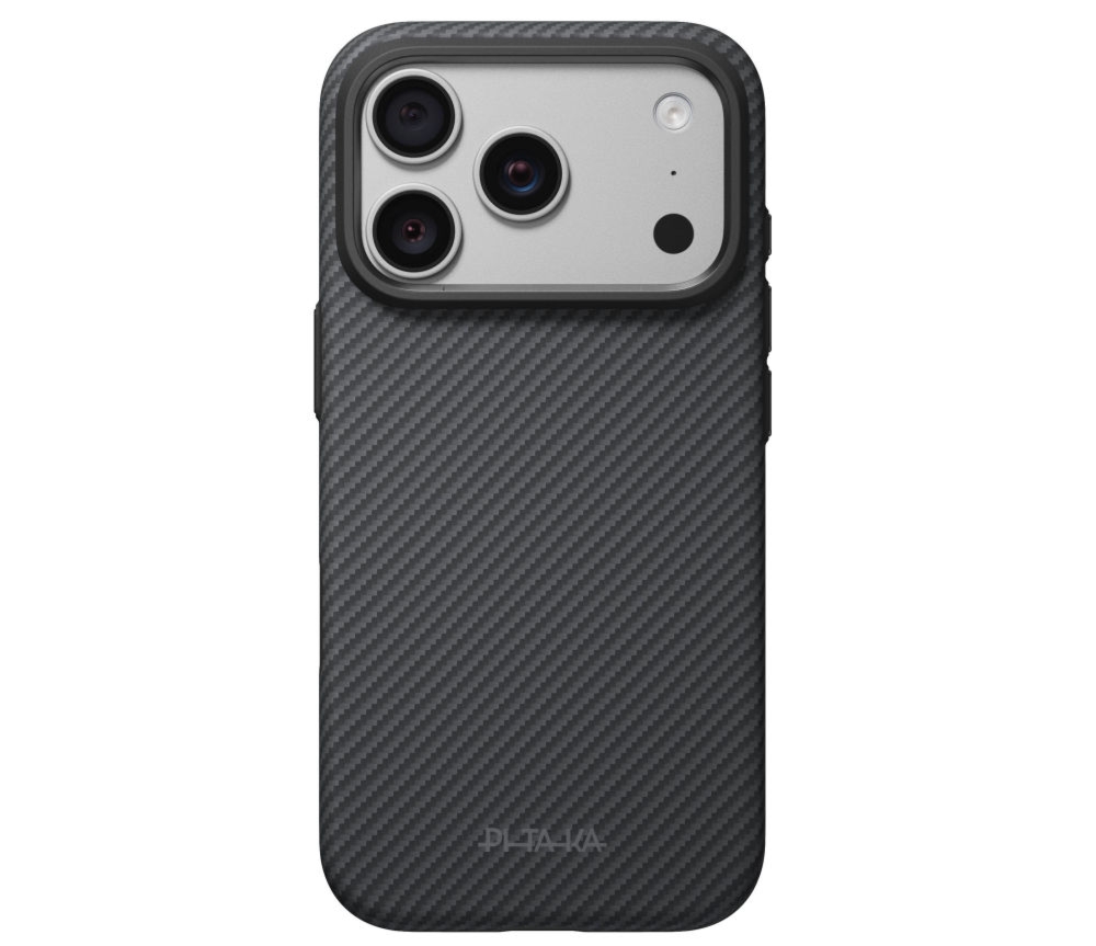 Etui aramidowe Pitaka Ultra-Slim Case do MagSafe, do iPhone 18 Pro / 17 Pro, czarno-szary