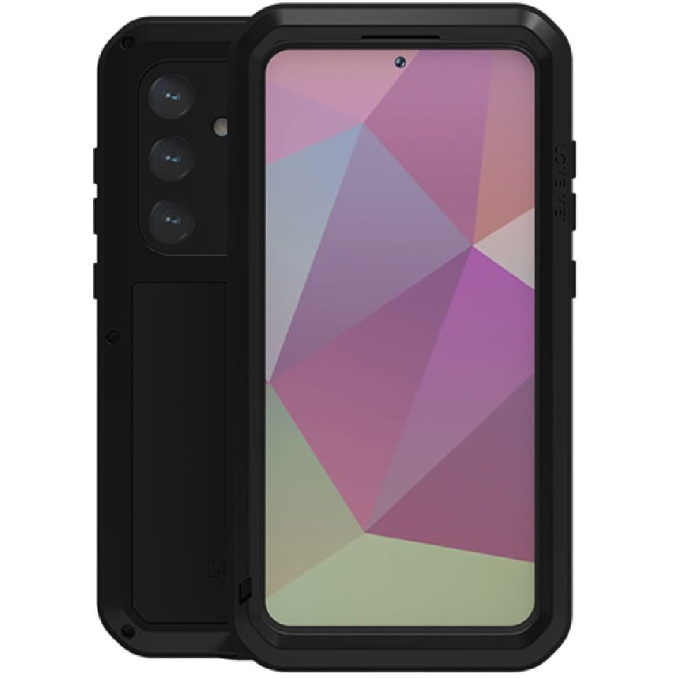 Image of OUTLET: Etui pancerne + szkło LOVE MEI Powerful do Galaxy S24 Plus, czarne