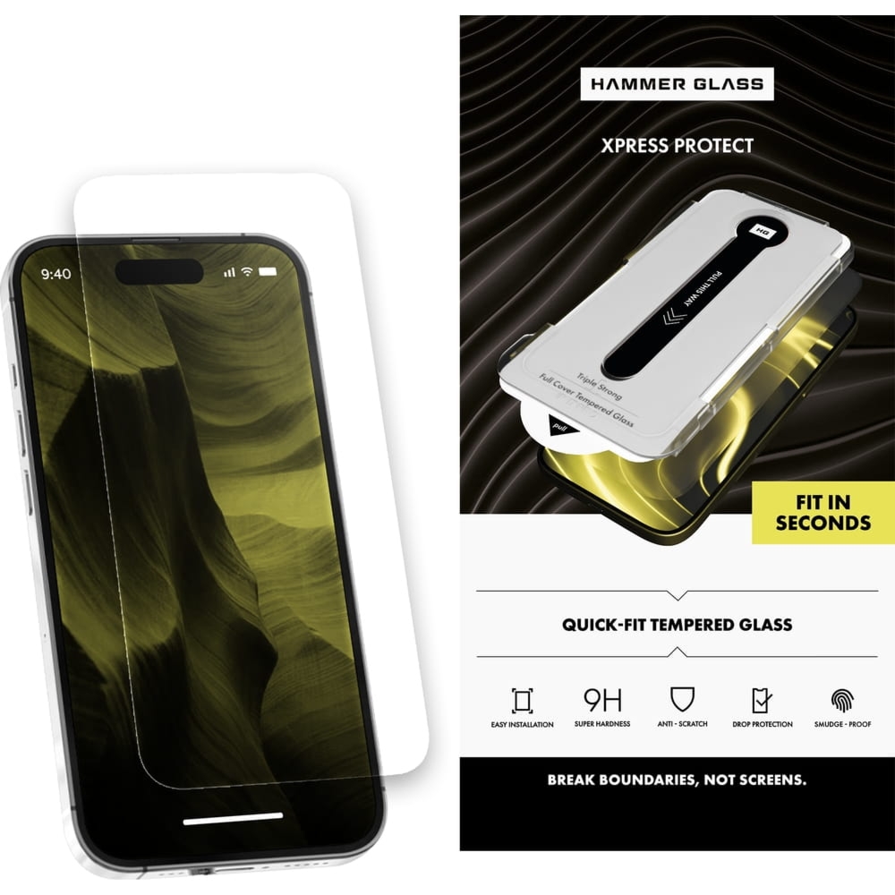 Szkło hartowane Hammer Glass XPress Protect z aplikatorem do iPhone 17 Pro Max