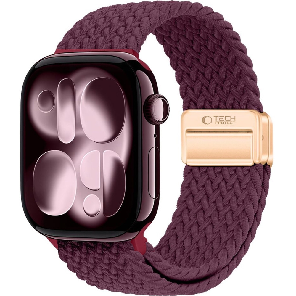 Pasek Tech-Protect Nylonmag do Apple Watch 42/41/40/38 mm, burgundowy