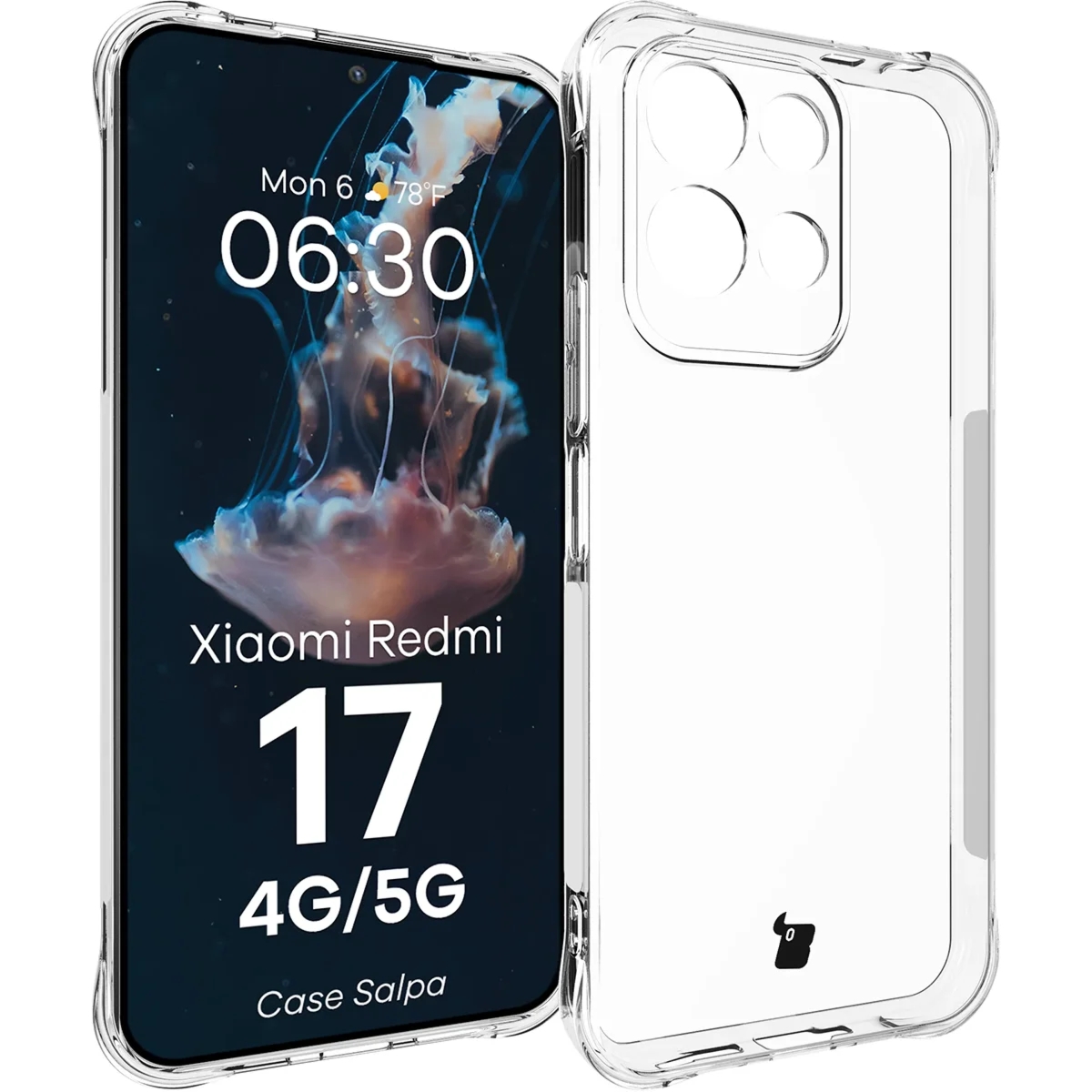 Elastyczne etui Bizon Case Salpa do Xiaomi Redmi 17 4G/5G, przezroczyste