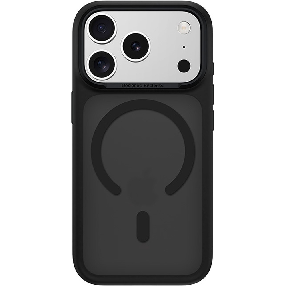 Etui Benks Magnetic Mist Metal Frame MagSafe do iPhone 17 Pro, czarne