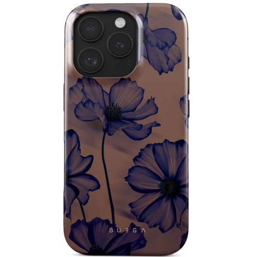 Image of Etui Burga Velvet Night Tough Magnetic do iPhone 16 Pro, brązowo-granatowe