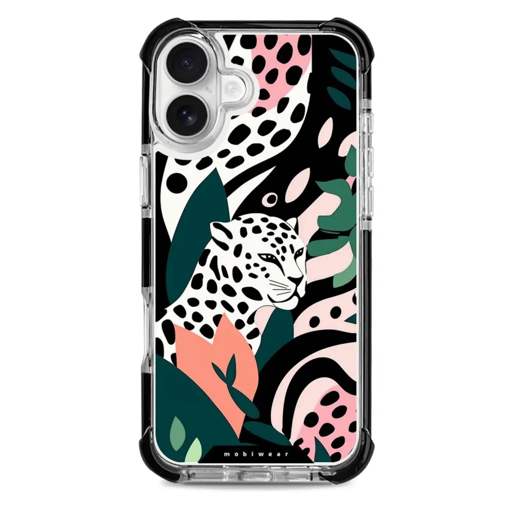 Etui ochronne do iPhone 16 Plus do MagSafe, Mobiwear Elite Bumper, tropikalny gepard