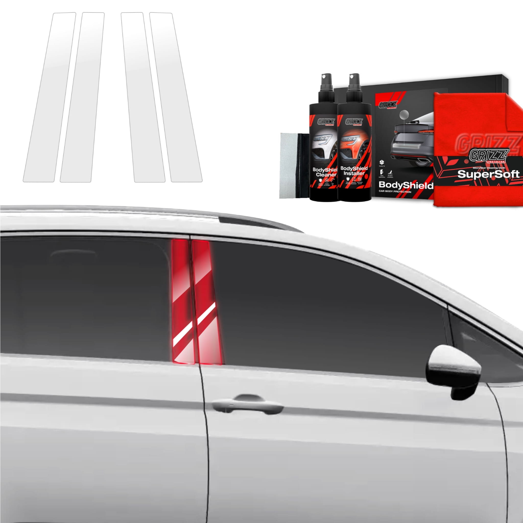 4w1 Folia ochronna Grizz Protector na słupki do Volkswagen VW Touran (2024-2026)