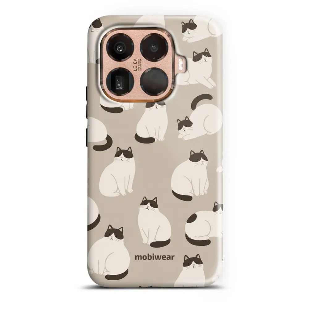 Etui ochronne do Xiaomi 15T Pro, Mobiwear Elite Pro, kawa miau