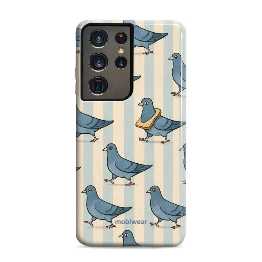 Etui ochronne do Galaxy S21 Ultra, Mobiwear Elite Pro, błękitne gołębie