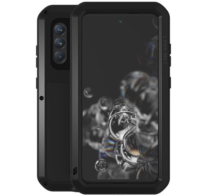 OUTLET: Etui pancerne + szkło LOVE MEI Galaxy S21 FE, czarne