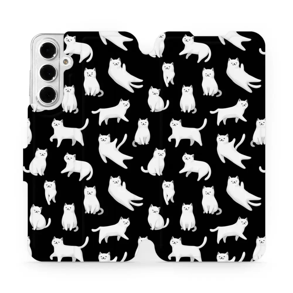 Etui z klapką do Galaxy A16 5G, Mobiwear Book, kotki luna