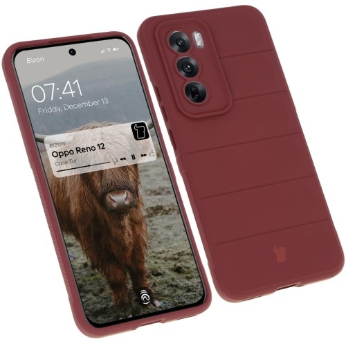 Image of Pancerne etui Bizon Case Tur do Oppo Reno 12, ciemnofioletowe