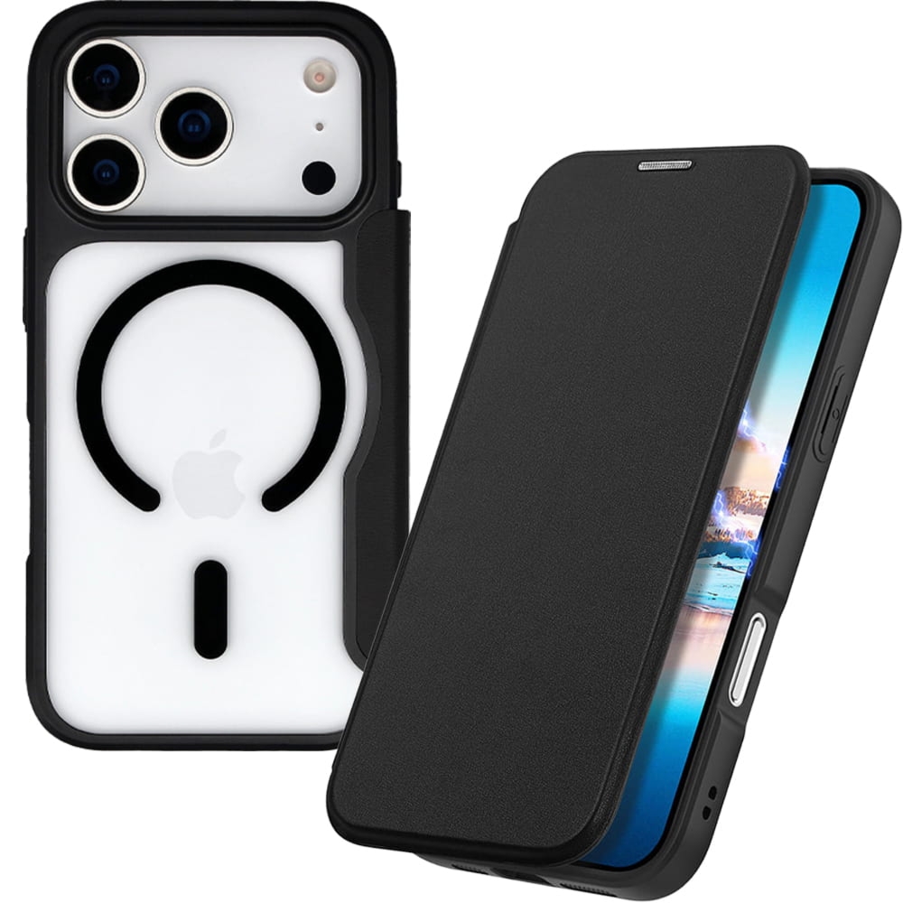 Etui Dux Ducis Skin X Pro Magnetic do iPhone 17 Pro do MagSafe, czarno-przezroczyste