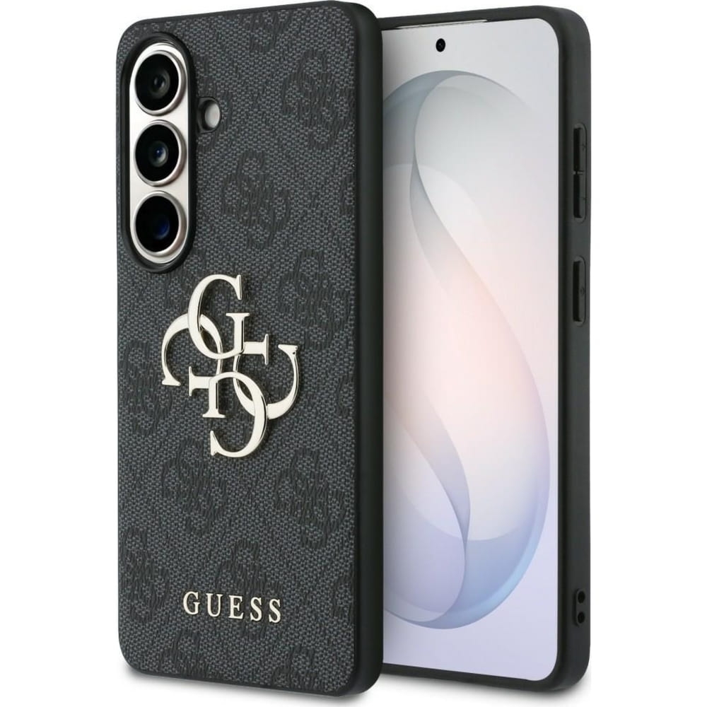 Etui Guess Hardcase Leather do Galaxy S26 Plus, czarne z Big Logo Guess