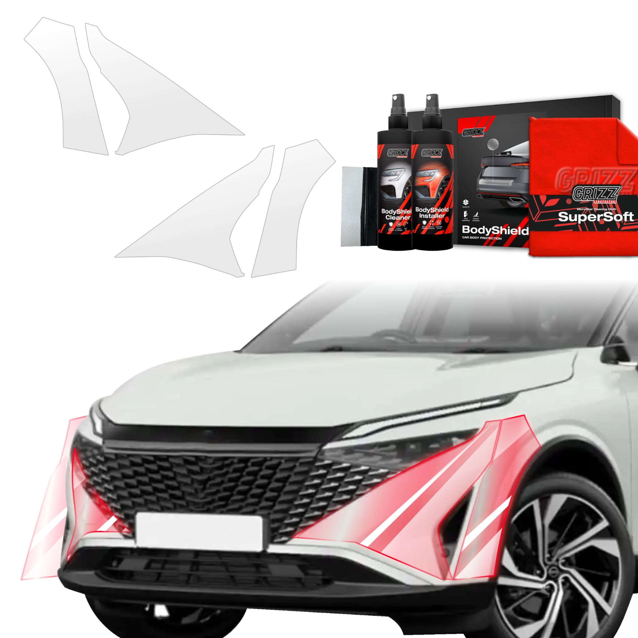 4w1 Folia ochronna Grizz Protector na zderzak do Nissan Qashqai 3 Facelift (2024-2026)