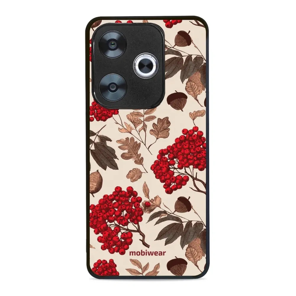 Etui ochronne do Xiaomi POCO F6, Mobiwear Glossy Case, jarzębina na ecru