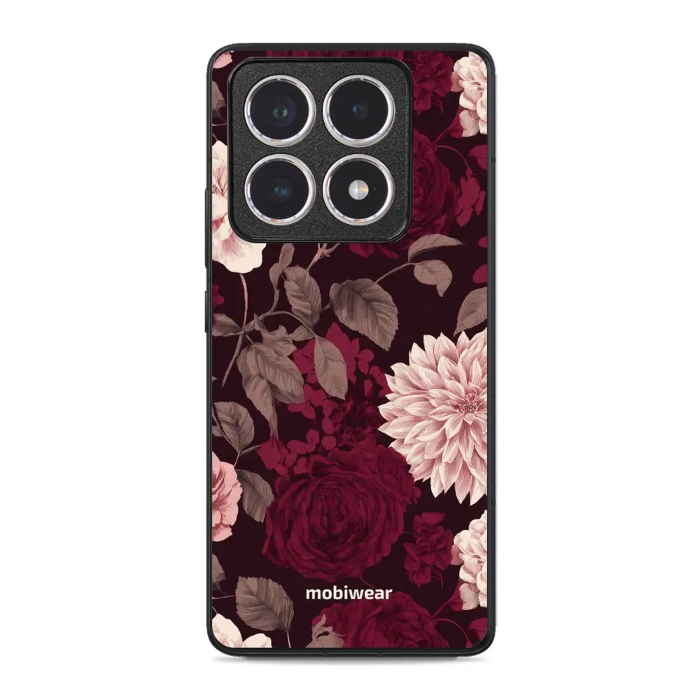 Etui ochronne do Xiaomi 14T, Mobiwear Glossy Case, wino i dalie