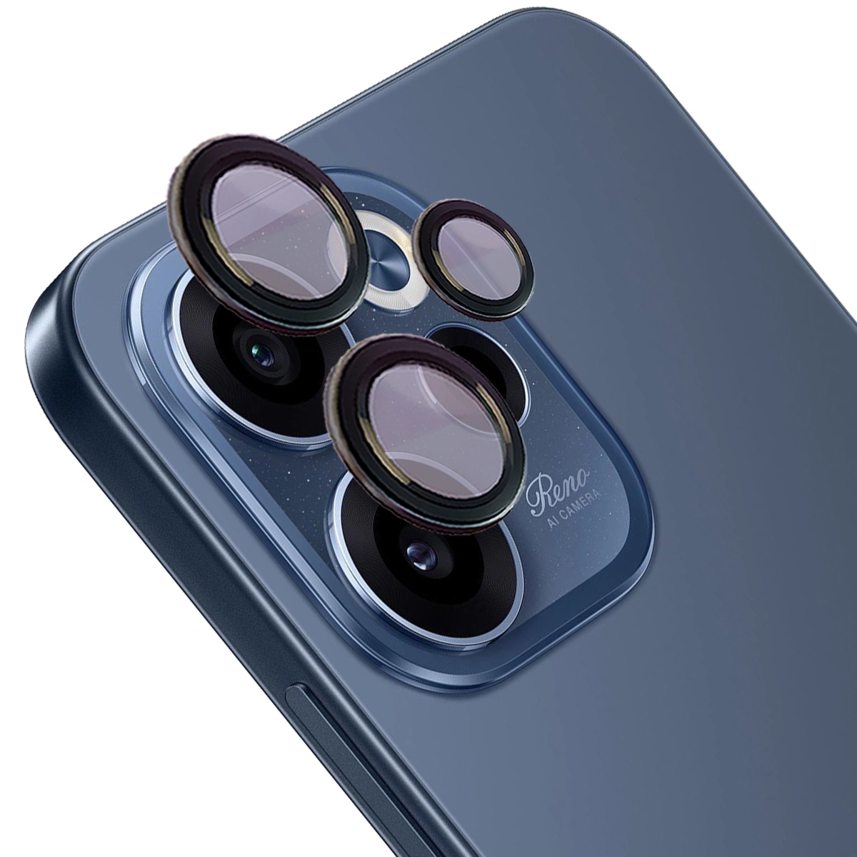 Szkło na aparat Bizon Glass Snap Lens do Oppo Reno 15 F / FS, 1 zestaw, czarna ramka