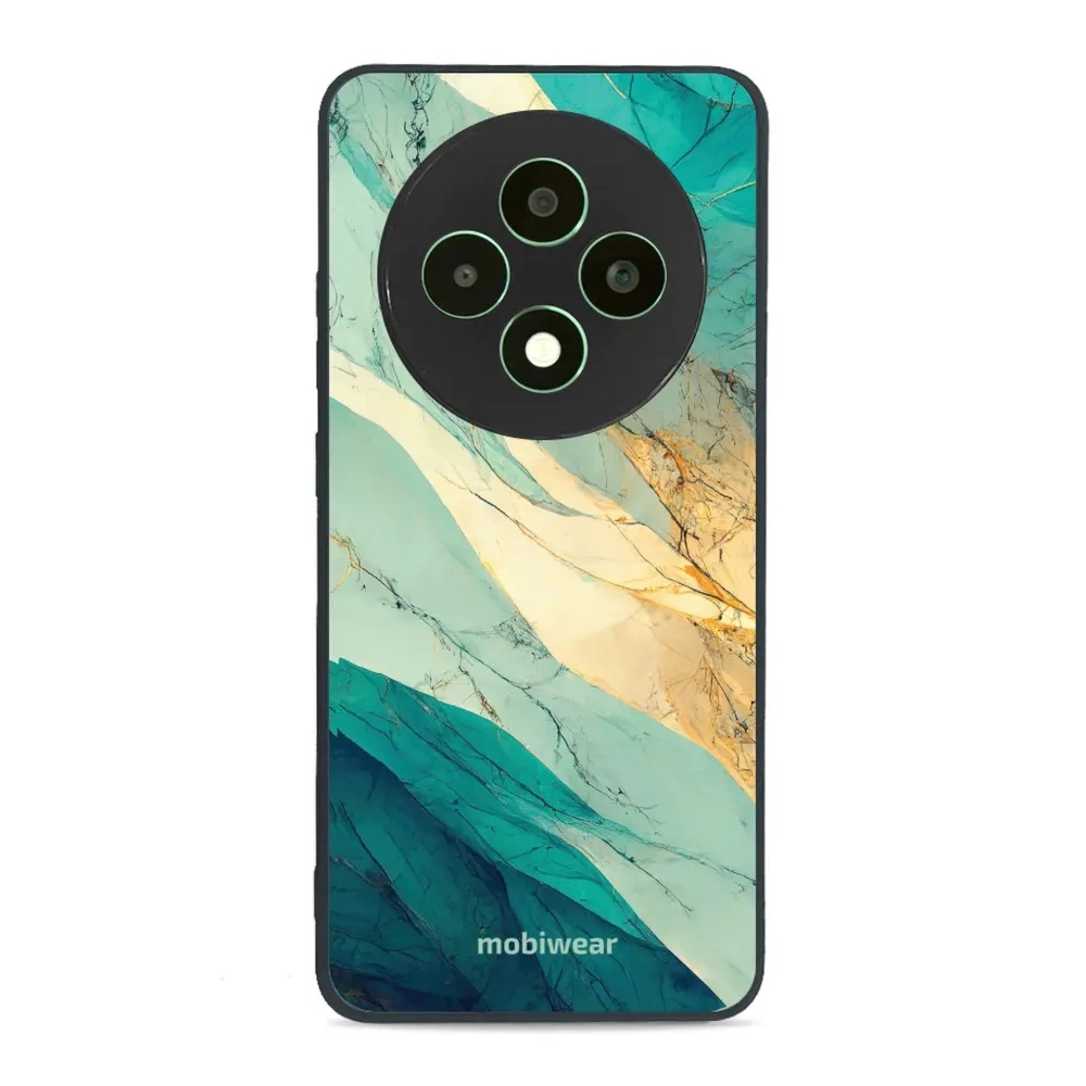 Etui ochronne do Oppo Reno 12 FS, Mobiwear Glossy Case, turkusowy marmur