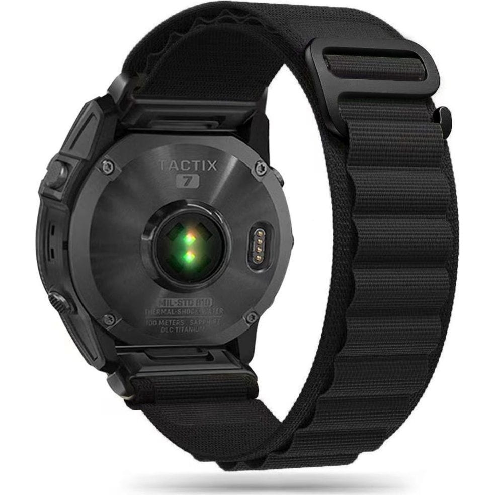 Pasek Tech Protect Nylon Pro, QuickFit 26 mm do Garmin Fenix 8 Pro (51 mm) / 8 / 7X Pro / 7X / 6X Pro, czarny