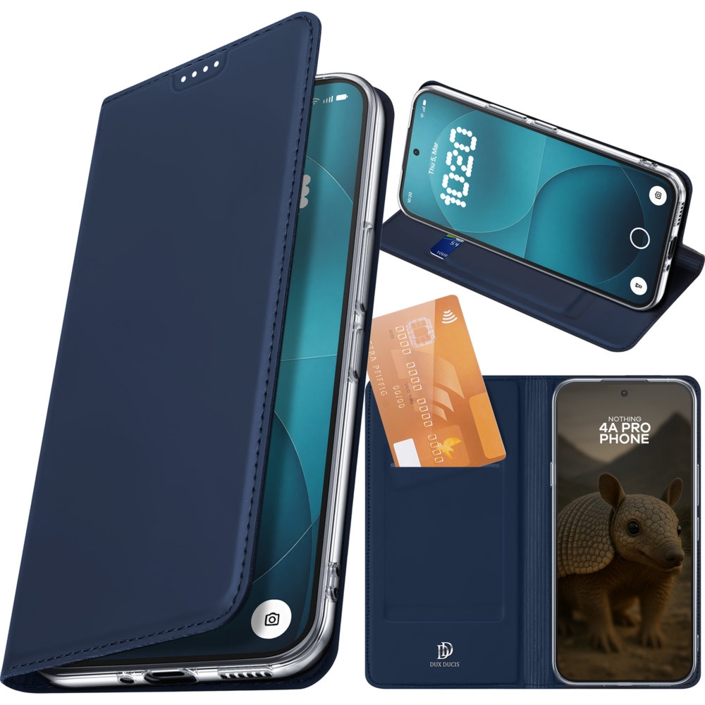 Etui z klapką Dux Ducis Skin Pro do Nothing Phone 4a Pro, granatowe