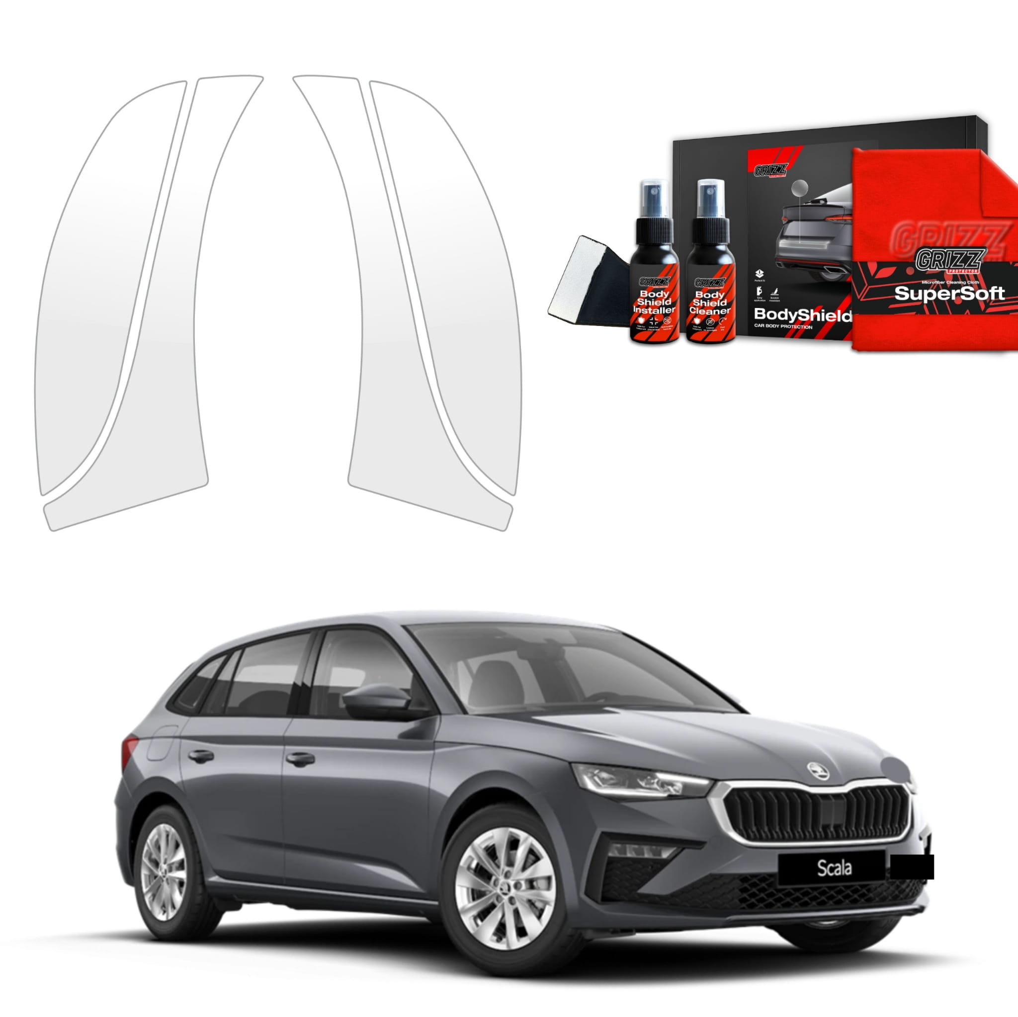 4w1 Folia ochronna Grizz Protector na nadkola do Skoda Scala (2023-2026)