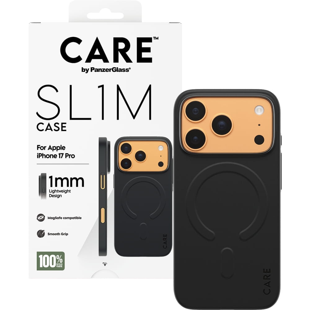 Etui CARE by PanzerGlass SL1M do MagSafe do iPhone 17 Pro, czarne