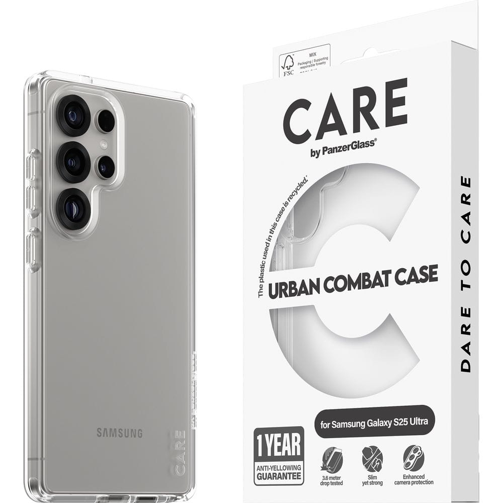 Image of Etui CARE by PanzerGlass Flagship Urban Combat do Galaxy S25 Ultra, przezroczyste