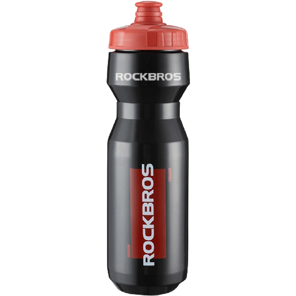 Bidon rowerowy z ustnikiem Rockbros 750ml, czarno-czerwony
