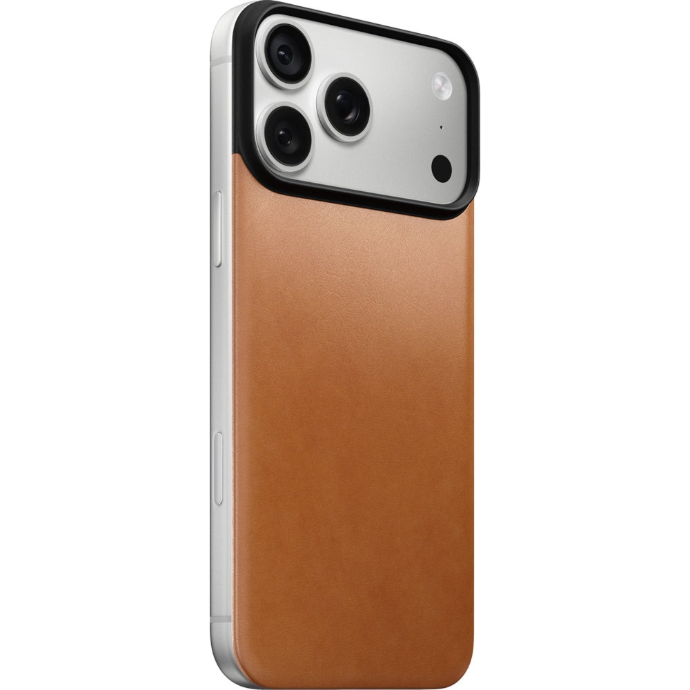 Skórzane etui Nomad Magnetic Leather Back Horween Series do MagSafe do iPhone 18 Pro Max / 17 Pro Max, jasnobrązowe