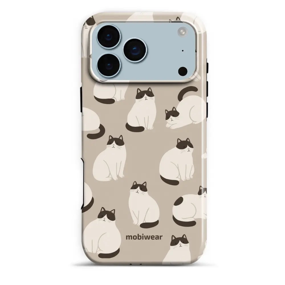 Etui ochronne do iPhone 17 Pro Max, Mobiwear Elite Pro, kawa miau
