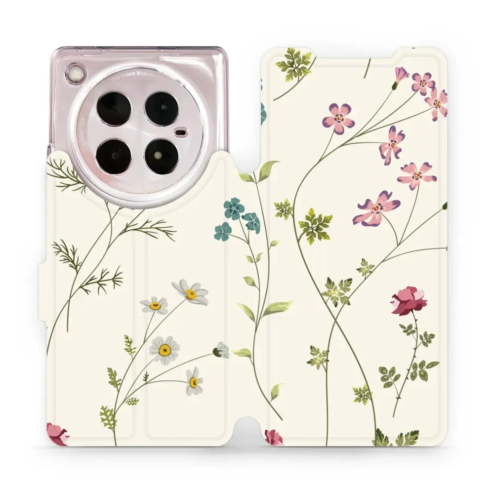 Etui z klapką do Infinix Zero 40 5G, Mobiwear Book, polne kwiaty