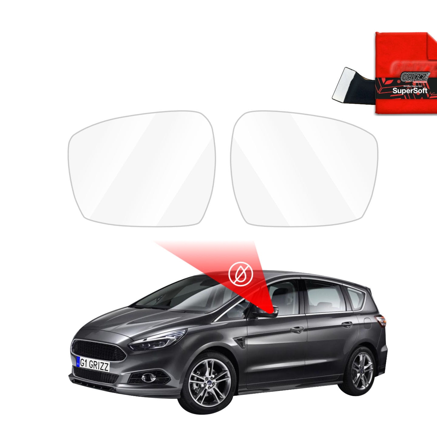 Folia przeciwdeszczowa Grizz Protector na lusterka do Ford S-Max MK2 (2015-2019)