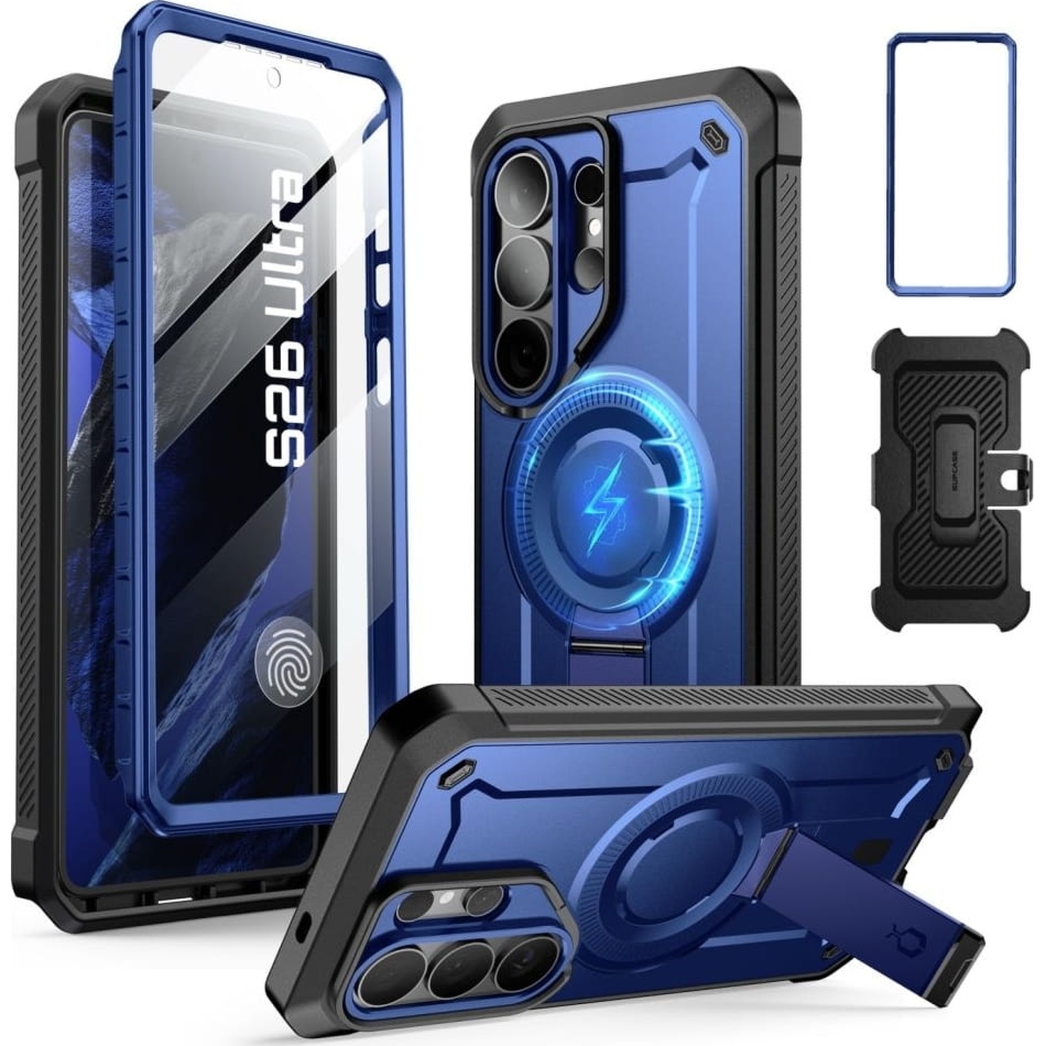 Etui pancerne Supcase UB Pro MagSafe SP+noSP do Galaxy S26 Ultra, niebiesko-czarne