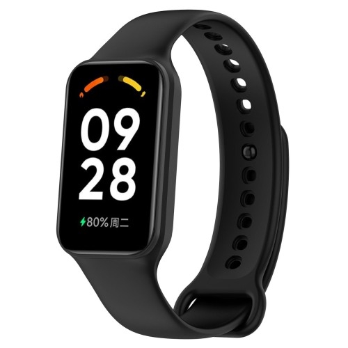 Image of Etui z paskiem Bizon Strap + Case Watch Dots do Xiaomi Redmi Smart Band 2 / Xiaomi Mi Band 8 Active, czarne