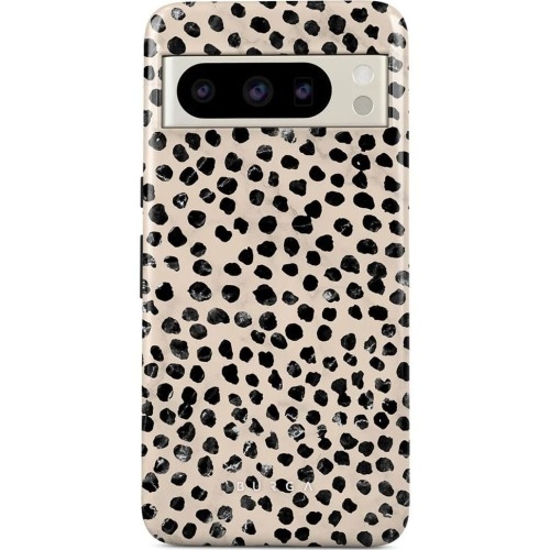 Image of Etui Burga Almond Latte Tough do Google Pixel 8 Pro, beżowe z czarnymi kropkami