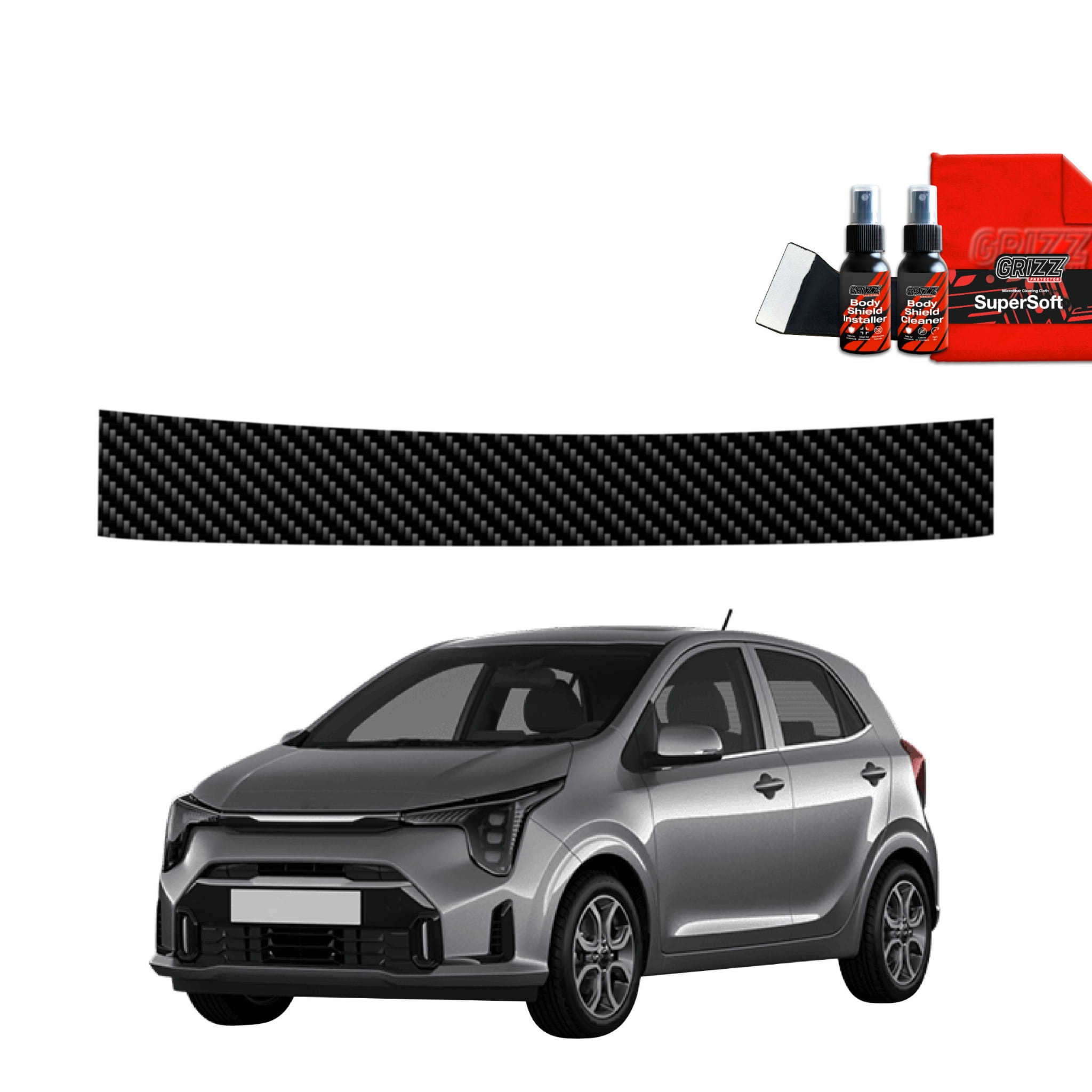 Folia karbonowa Grizz Protector na próg bagażnika do Kia Picanto (2023-2026)