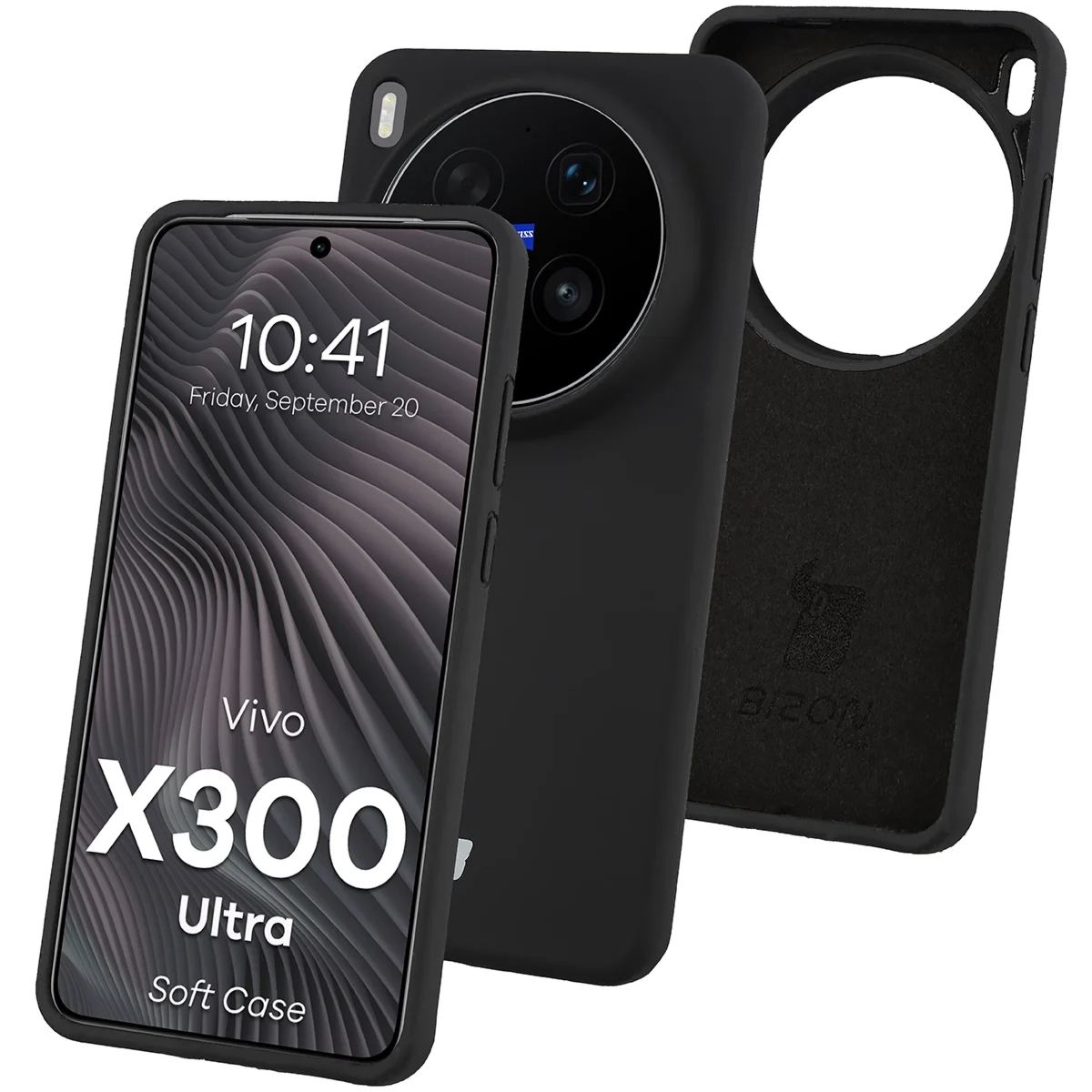 Silikonowe etui Bizon Soft Case do Vivo X300 Ultra, czarne