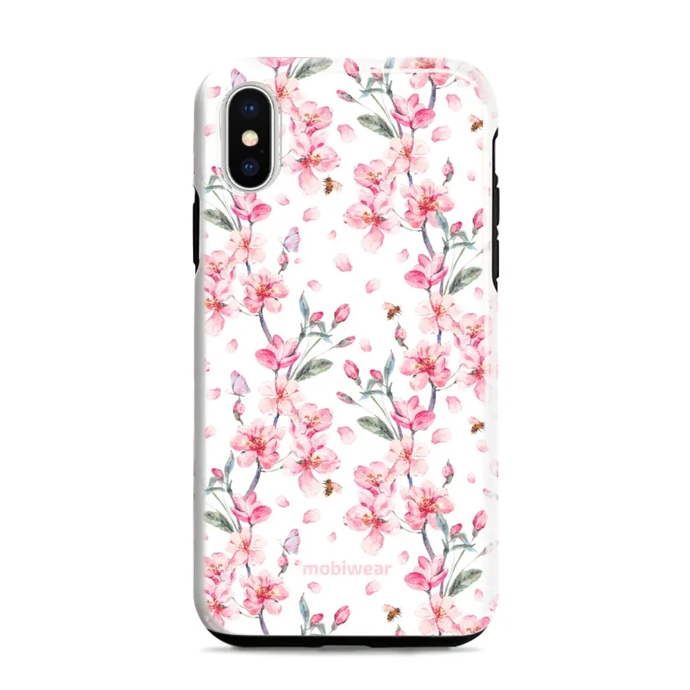 Etui ochronne do iPhone Xr, Mobiwear Elite Pro, japoński bukiet